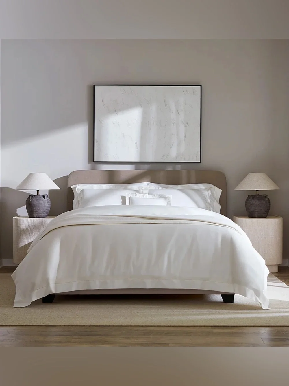 SFERRA | White 100% Long-Staple Cotton | Fitted Sheet /QUEEN Size